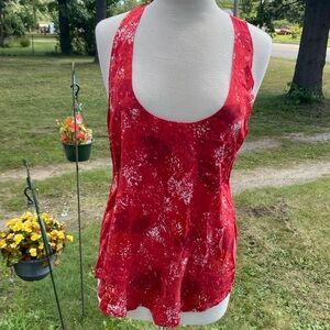 Silky racer-back tank top